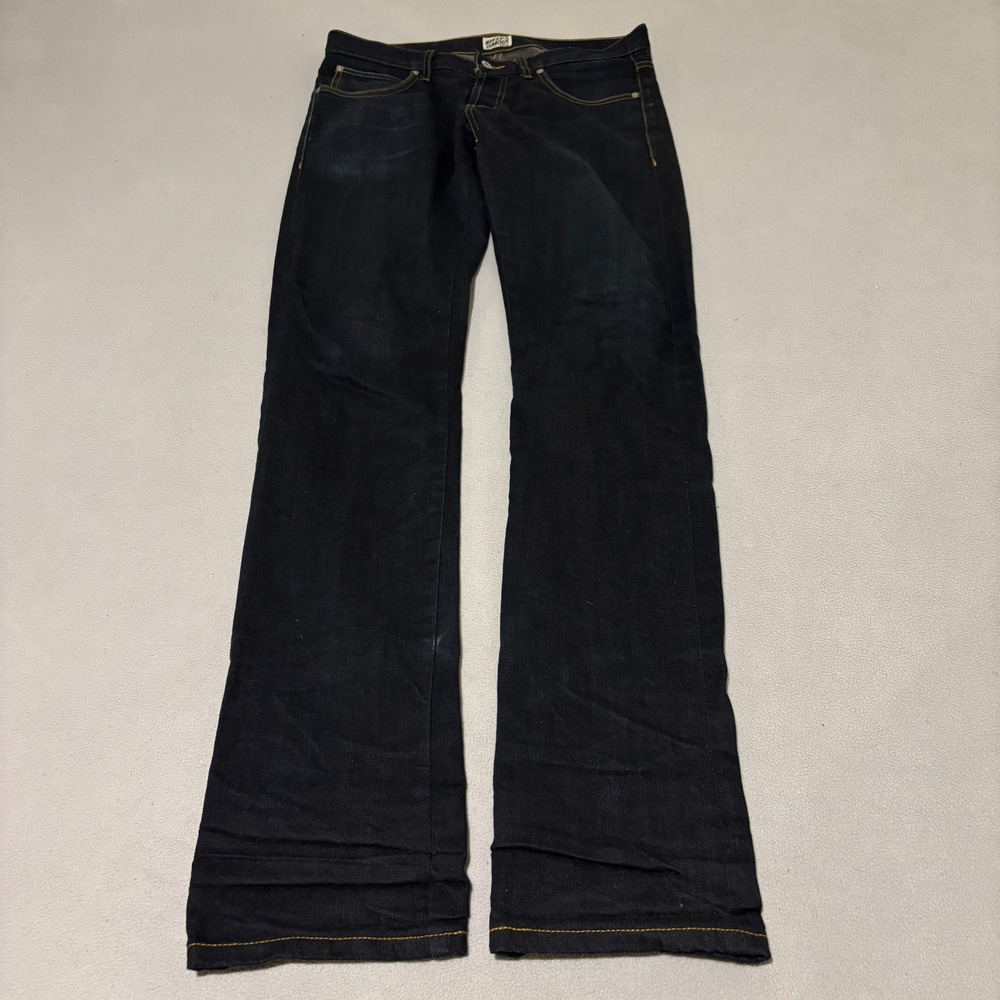 Naked & Famous Mens SkinnyGuy Deep Indigo Stretch Selvedge Jeans 32 Dark‎ Wash